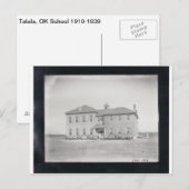 Talala, OK School 1910-1939 Briefkaart (Voorkant / Achterkant)