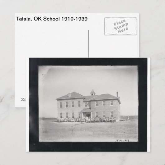 Talala, OK School 1910-1939 Briefkaart (Voorkant / Achterkant)