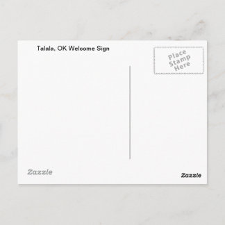 Talala, OK Welcome Sign Postcard Briefkaart