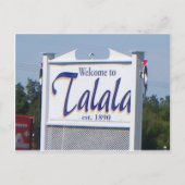 Talala, OK Welcome Sign Postcard Briefkaart (Voorkant)