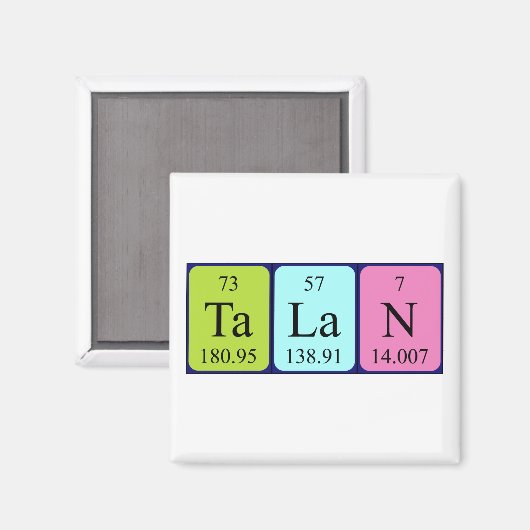 Talan periodieke table name magnet (Voorkant / Achterkant)