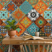 Talavera 05 Turquoise Blauwe Mediterrane Rozet Tegeltje