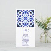 Talavera Azuejo blauw tegels tafel nummers (Staand voorkant)