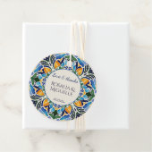 Talavera azulejo blauw  Mexicaans bruiloft Bedankjes Labels (In situ)