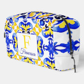 Talavera azulejo blauw tegels bruidsmeisje geschen toilettasje (Rechterhoek)