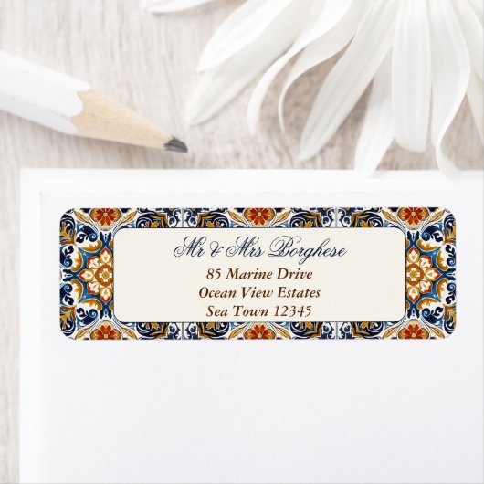  Talavera Azulejo blauw tegels bruiloft Etiket (Insitu)