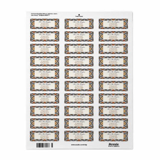  Talavera Azulejo blauw tegels bruiloft Etiket (Full Sheet)