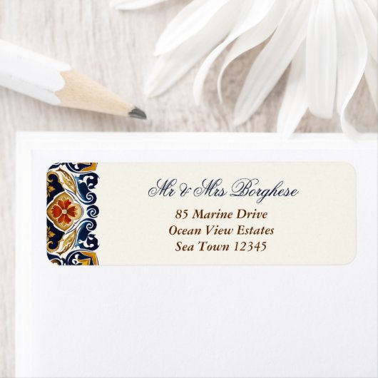  Talavera Azulejo blauw tegels bruiloft Etiket (Insitu)