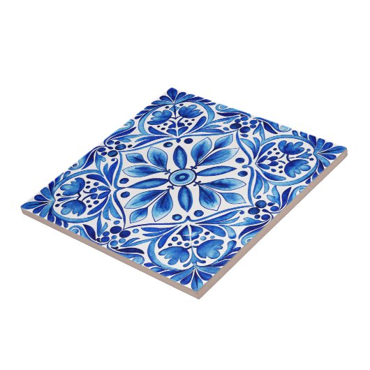  Talavera Azulejo blauw tegels bruiloft gunsten Tegeltje (Zijkant)