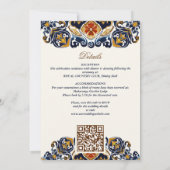 Talavera Azulejo blauw tegels bruiloft Kaart (Achterkant)