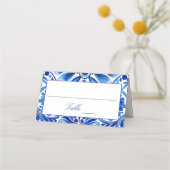  Talavera Azulejo blauw tegels bruiloft Plaatskaartje (Voorkant)