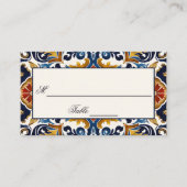  Talavera Azulejo blauw tegels bruiloft Plaatskaartje (Voorkant)