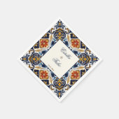  Talavera Azulejo blauw tegels bruiloft Servet (Hoek)