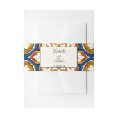 Talavera Azulejo blauw tegels bruiloft Uitnodigingen Wikkel (Voorkant Voorbeeld)