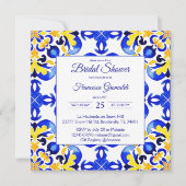 Talavera azulejo blauw tegels Mexicaans vrijgezell Kaart (Voorkant)