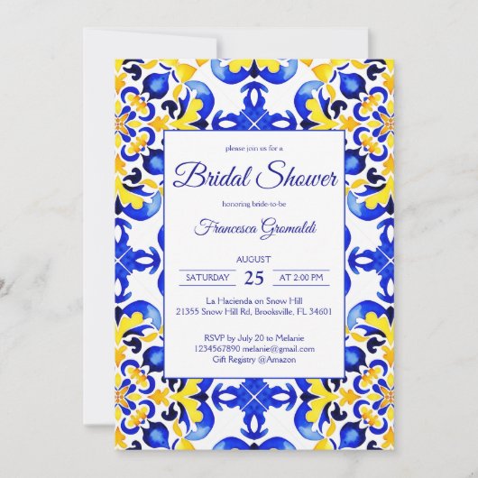 Talavera azulejo blauw tegels Mexicaans vrijgezell Kaart (Voorkant)