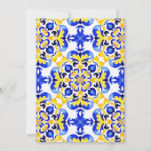 Talavera azulejo blauw tegels Mexicaans vrijgezell Kaart (Achterkant)