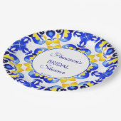 Talavera azulejo blauw tegels Mexicaans vrijgezell Papieren Bordje (Gekanteld)