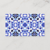 Talavera azulejo blauw tegels Mexicaanse display s Informatiekaartje (Achterkant)