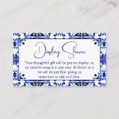 Talavera azulejo blauw tegels Mexicaanse display s Informatiekaartje (Voorkant)