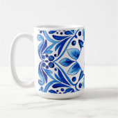  Talavera Azulejo blauw tegels monogram Koffiemok (Links)