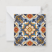  Talavera Azulejo blauw tegels RSVP kaarten Notitiekaartje (Achterkant)