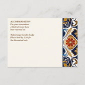  Talavera Azulejo blauw tegels trouwdetail Informatiekaartje (Achterkant)