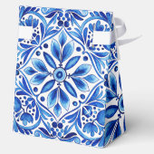  Talavera Azulejo blauw volkskunst bruiloft Bedankdoosjes (Achterkant)