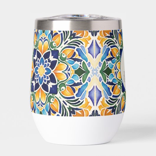 Talavera azulejo blauwe bruidsmeisjes geschenken m (Voorkant)