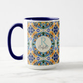 Talavera azulejo blauwe bruidsmeisjes geschenken m mok (Links)