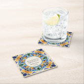 Talavera azulejo blauwe tegel gunsten  Mexicaan Kartonnen Onderzetters (Insitu)