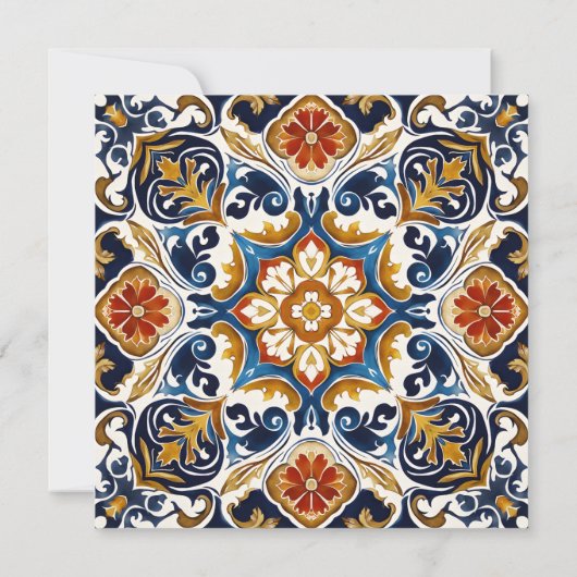 Talavera Azulejo bruiloft Save The Date (Achterkant)