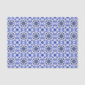 Talavera azulejo maiolica  blauwe tegels tissuepapier (Voorkant)