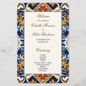  Talavera Azulejo Mexicaans huwelijksprogramma (Voorkant)