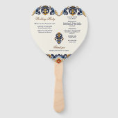  Talavera Azulejo Mexicaans huwelijksprogramma Handwaaier (Achterkant)