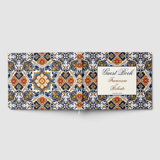  Talavera Azulejo Mexicaanse huwelijkscadeaus Gastenboek (Volledig)