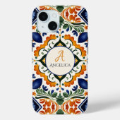 Talavera Azulejo  Mexicaanse tegels monogram Case-Mate iPhone Case (Achterkant)