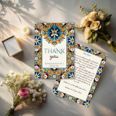 Talavera azulejo tegel bruiloft bedankkaart