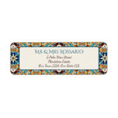 Talavera azulejo tegel  bruiloft etiket (Voorkant)
