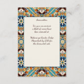 Talavera azulejo tegel bruiloft informatiekaartje (Achterkant)