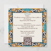 Talavera azulejo tegel  bruiloft kaart (Achterkant)