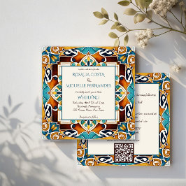 Talavera azulejo tegel  bruiloft kaart