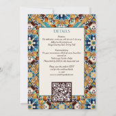 Talavera azulejo tegel  bruiloft kaart (Achterkant)