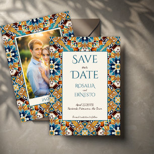 Talavera azulejo tegel  bruiloft save the date