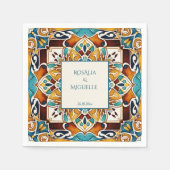Talavera azulejo tegel bruiloft servet (Voorkant)