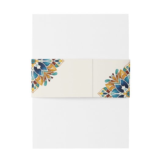 Talavera azulejo tegel  bruiloft uitnodigingen wikkel (Achterkant Voorbeeld)