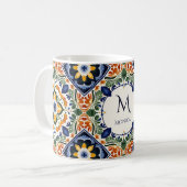 Talavera Azulejo tegel monogram Koffiemok (Voorkant links)