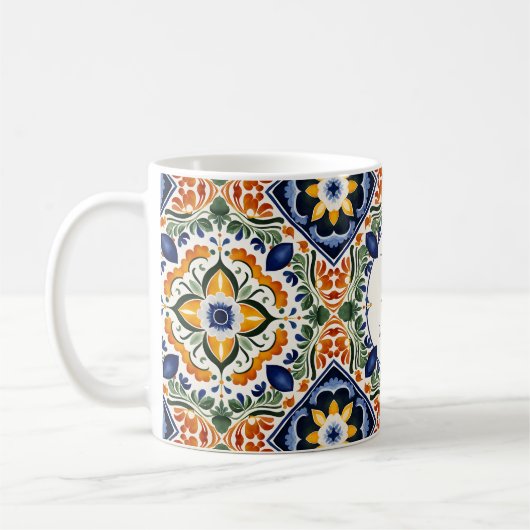 Talavera Azulejo  tegel monogram Koffiemok (Links)