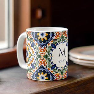 Talavera Azulejo  tegel monogram Koffiemok