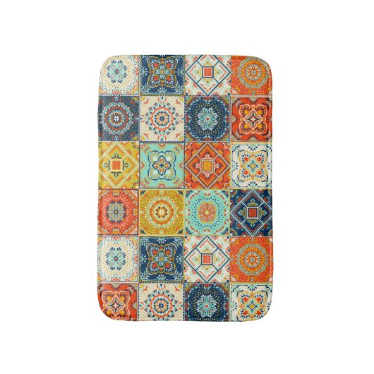 Talavera, Azulejos, Turks mozaïekbehang. Badmat (Voorkant Verticaal)